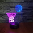 thumbnail image 4 of 1 set Forma de baloncesto LED Luz de noche visual 3D Lámpara de tacto visual creativo, 4 of 6
