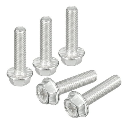 

M5x20mm Phillips Hex Head Flange Bolts 10 Pack 304 Stainless Steel Screws