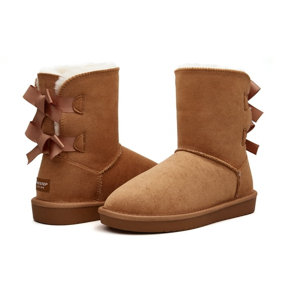 Weestep Womens Twin Bow Tall Classic Waterproof Winter Rain Snow Boots