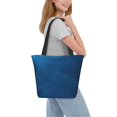 thumbnail image 2 of Salouo Deep Blue Glitter for Shoppers Tote for Women Foldable Handbags with Big Capacity Casual One-Shoulder Shopping Bag Hobo Bags Fit for Office/Shopping/Park, 2 of 6