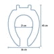 thumbnail image 2 of Asiento elongado para WC, 45 cm, blanco, 2 of 3