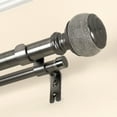 thumbnail image 3 of Cinder 1" Double Drapery Rod & Hardware Set, 42"-120" Plated Pewter/Gray, 3 of 4
