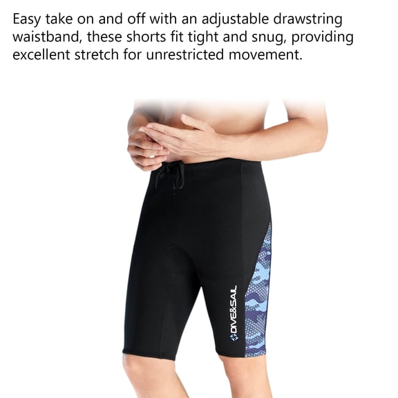 Elowen Men Wetsuit Shortsdoorslay Wetsuit Shorts Men, Neoprene Shorts, 2mm Thick Swim Leggings For Diving Surfing Water Sports, With Snorkeling Kayaking