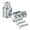 Silver-22mm, variant on Easy Installation Adjustable Adapter Handlebar Risers Mount Clamps Fit for Motorcycles Dirt Pit Bike 22mm/25mm Aluminum