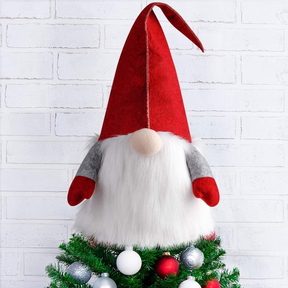 Swedish Christmas Santa Gnome Felt Gift Bag 8 x 6 Inch Super Tote Bags Candy Bag Juesi Christmas Treat Bags Xmas Holiday Goodie Bag