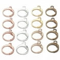thumbnail image 2 of U8MO Metal 20pcs 14x12mm French Ear Loop Hoop Clip Hooks DIY Earring Making-Stainless Steel, 2 of 4
