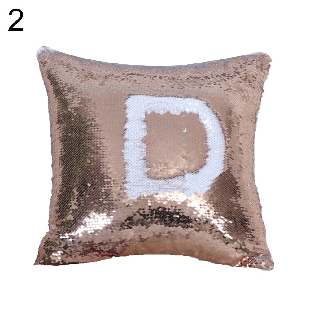 16"X16" 2 COLORS REVERSIBLE MERMAID SEQUIN PILLOW WITH INSERT INSIDE-DIFF COMBOS