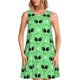 thumbnail image 1 of Balery alien cartoons Vestidos de verano para mujer con estampado: vestido holgado sin mangas, vestido playero informal y cómodo para días calurosos., 1 of 7
