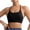 Black, variant on SwiftWear Cross Back Sports Bra Solid Color Wireless Yoga Top Bra Spaghetti Strap Padded Running Sport Bras, Black L