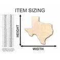 thumbnail image 2 of Unfinished Wood Texas Shape - State - Craft - up to 46" DIY 5" / 1/4", 2 of 4