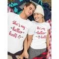 thumbnail image 2 of She's My Better Half T-Shirt Men -Smartprints Designs, Male 4X-Large, 2 of 4