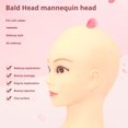 thumbnail image 7 of Ettsollp Professional Female Mannequin Head for Makeup Practice Bald Manikin Head with Good Display Effect for Makeup Training Eyelash Extensions And Wig Display, 7 of 7