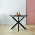 thumbnail image 2 of CosmoLiving by Cosmopolitan, Circi Collection, Dining Table with Glass Top, Black and Charcoal, 2 of 8