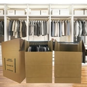 UBoxes Large Corrugated Wardrobe Moving Boxes (Bundle of 3) 24 x 24 x 40