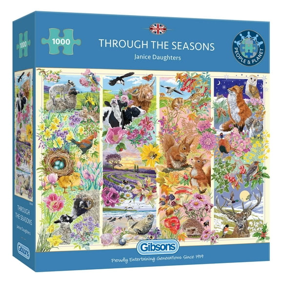 Gibsons Games Through the Seasons 1000 Piece Adult Jigsaw Puzzle