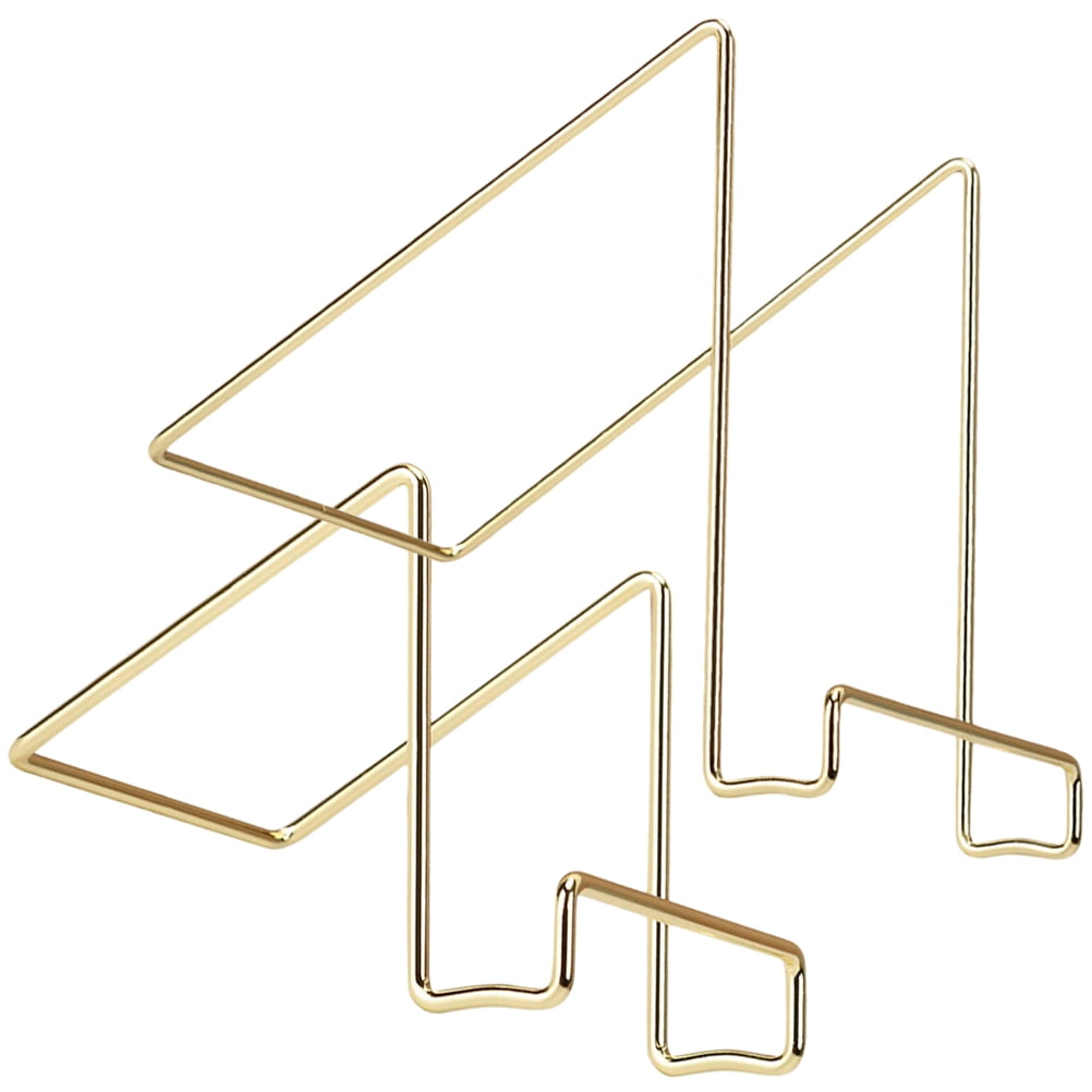 Masteelf  2 Pcs Desktop Display Stand Cell Phone Laptops Computers Holder Office Golden