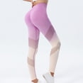 thumbnail image 4 of Gibobby Pantalones de yoga Pantalones de yoga largos con degradado delgado para mujer Pantalones de fitness de yoga de cintura alta sin rastro Pantalones(Morado， M), 4 of 5