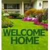Welcome Home Green Yard Sign, 11pcs, Weather Resistant Plastic, Stakes Included