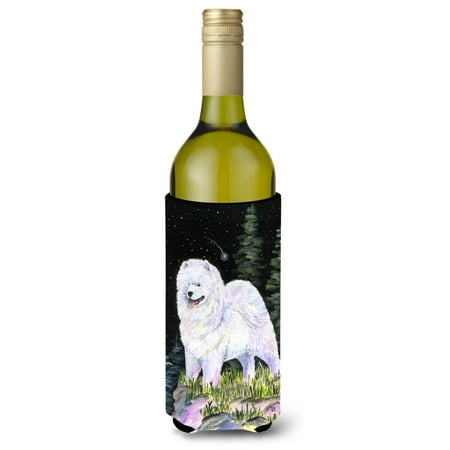 

Caroline s Treasures SS8498LITERK Starry Night Samoyed Wine Bottle Hugger Wine Bottle multicolor