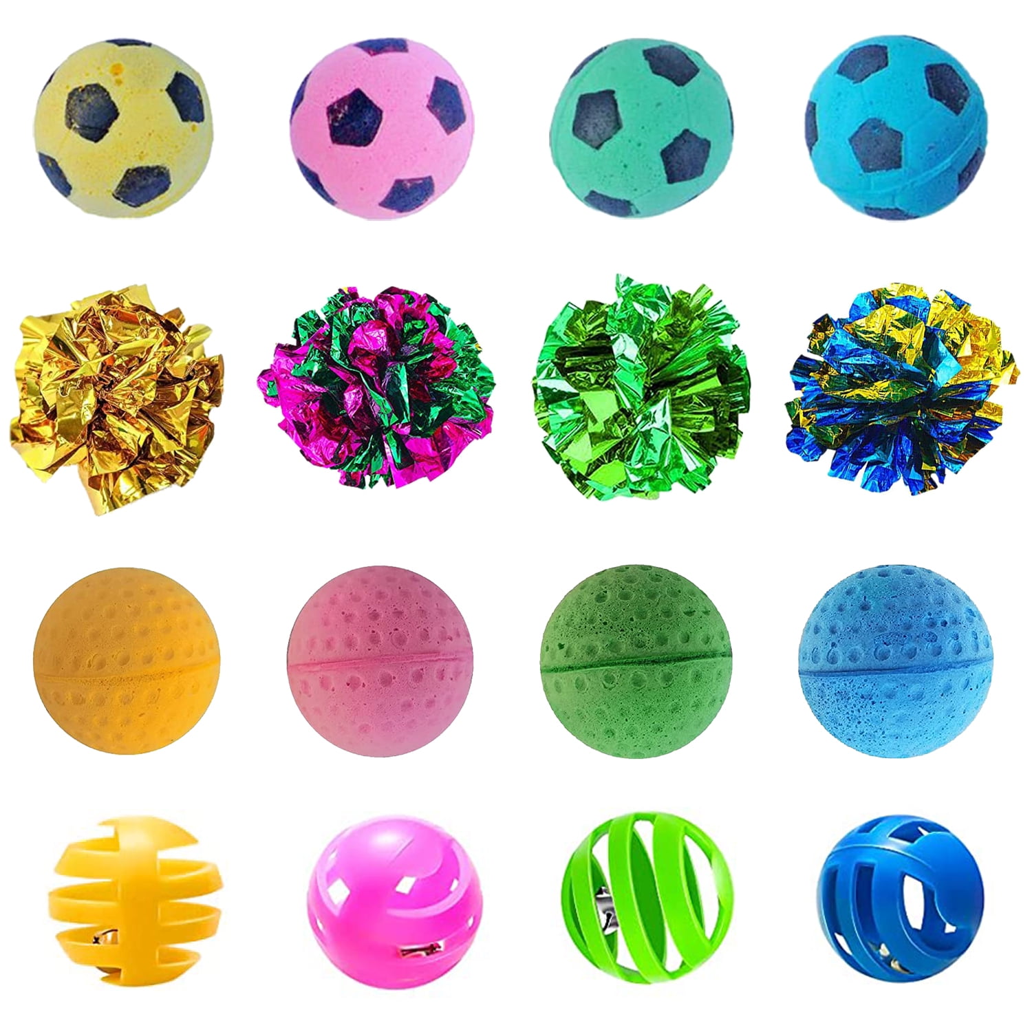 16 PCS Cat Toys Kitten Toys Set Interactive for Indoor Cats, Including
