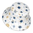 thumbnail image 5 of Fisherman Hat 22.8×5.9in Skin-Friendly Lightweight Breathable Folding Reflective Double Face For Daily Travel Business Camping Blue Gold Eyes Stars Sun Moon, 5 of 8