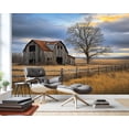 thumbnail image 5 of 69"x98" Wall Mural Peel and Stick Wallpaper Rustic Farmhouse Vintage Barn Country Field Landscape Rustic Wall Decor Self Adhesive Removable Wall Stickers for Bedroom Living Room, 5 of 7