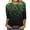 Green, variant on Plus Size Sale Clothes Under $5.00 Fayshow0 Solid Color Pullover Round Neck Women'S Loose Casual Printed Round Neck 3/4 Sleeves T-Shirt Top