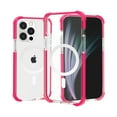 thumbnail image 1 of ELEHOLD Acrylic Clear Wireless Charging Case for iPhone 13 Pro 6.1 inch.Support Magsafe Feature Anti-Scratch Shockproof Clear Four Corner Cushion Anti-Dropping Full Body Protection Case, Pink, 1 of 7