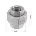 thumbnail image 3 of Unique Bargains Connecteur de Raccord de Tuyau Hexagonal Filetage Femelle 1/2 NPT Acier Inoxydable 304, 3 of 5