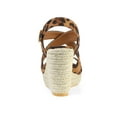 thumbnail image 3 of BLISSFUL STEP Women's Shoes Crisscross Ankle Strap Espadrille Wedge Sandals Leopard 7, 3 of 8