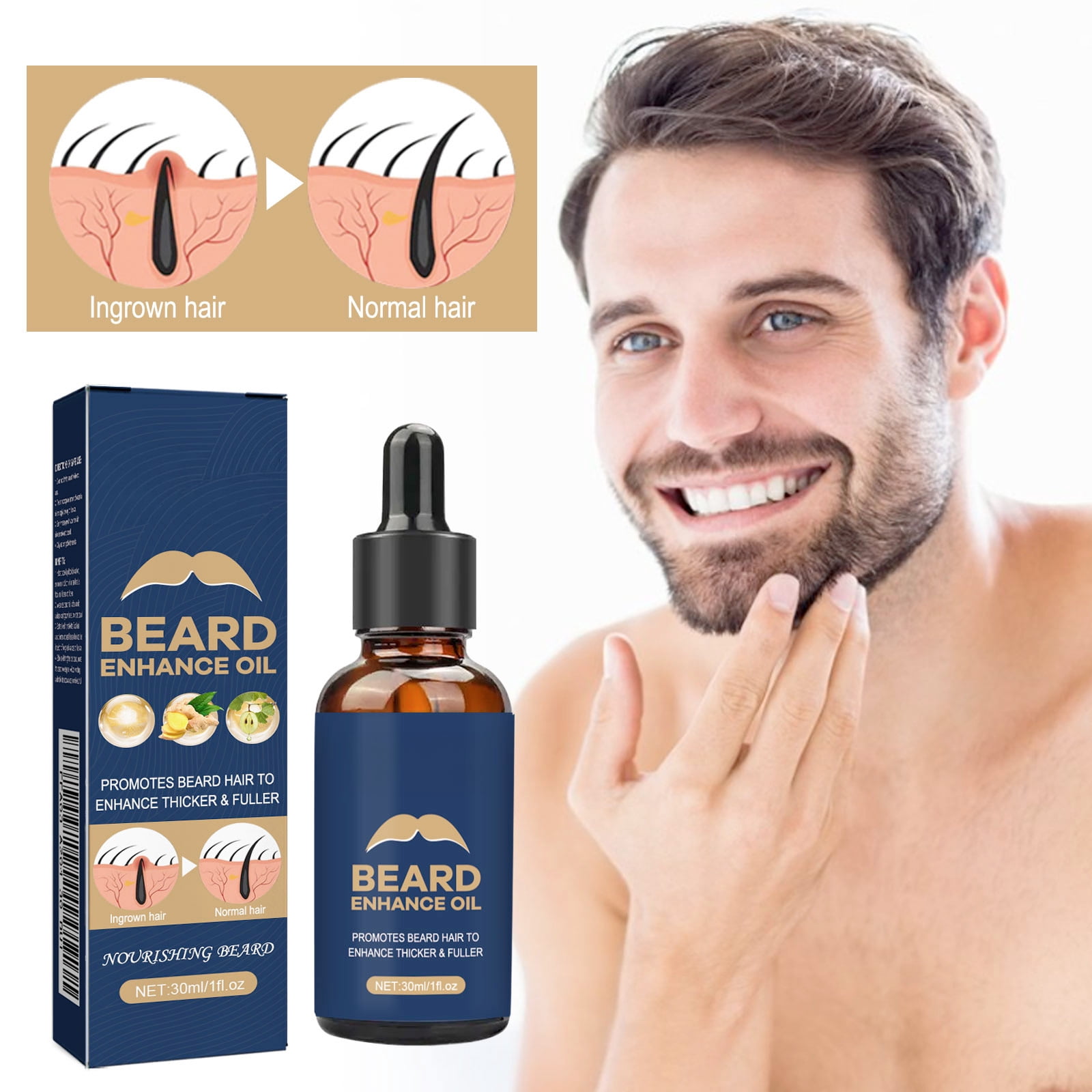 Alvantor Strengthening & Moisturizing Beard Oil for Men, 1fl.oz - Enhances Beard Growth