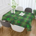 thumbnail image 5 of Coolnut St Patrick Plaid Clovers Tablecloth Rectangle Colorful Table Cloth Large Square Table Cover for Dining Kitchen Party 54"x54" Decor Gift, 5 of 7