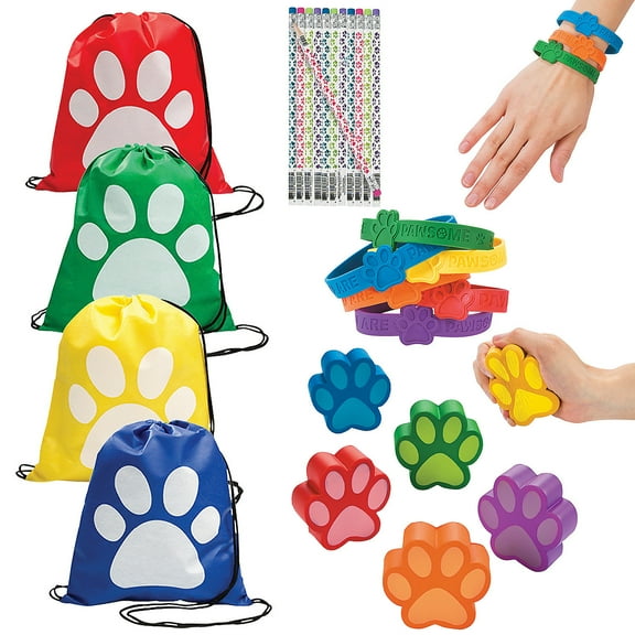 Bulk Paw Print Handout Kit for 48
