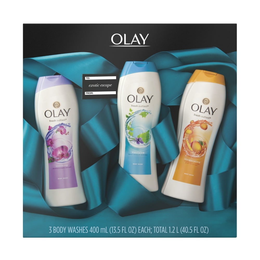 Olay Exotic Escape Body Wash Gift Pack, 3 13.5 fl oz