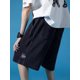 thumbnail image 3 of Pantalones cortos de verano informales de pierna ancha para hombre, pantalones deportivos holgados para gimnasio y playa, ropa de calle coreana con apliques de letras, bermudas Y2K, 3 of 5