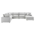 thumbnail image 2 of Modway Commix Down Filled Overstuffed Performance Velvet 7-Piece Sectional Sofa in Light Gray, 2 of 10