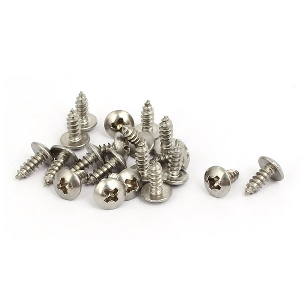 Tornillo autorroscante de cabeza de acero inoxidable 316 M3x8mm 20 piezas