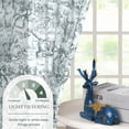 thumbnail image 3 of Lapalife Floral Sheer Curtains, 96 inch Length 2 Panels Brocade Cotton French Farmhouse Light Filtering Window Sheers, Charcoal Grey, 3 of 8