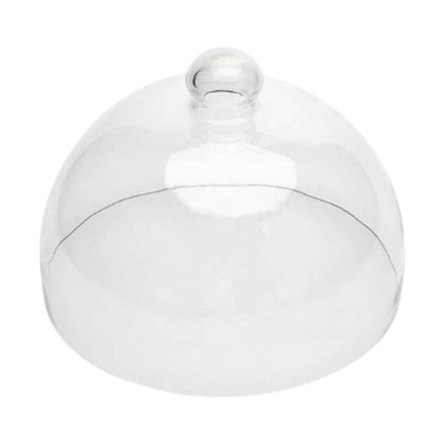 Soporte de vidrio para pastel, tapa para pastel, tapa redonda transparente para alimentos, cúpula para alimentos para pastel 15.3x22.7cm