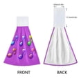 thumbnail image 4 of Music Notes Rhythmic Pattern 2 Pack 14''x18'' Hand Towels Soft Coral Fleece Quick Dry Hook and Loop for Kitchen Bathroom, 4 of 7