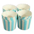thumbnail image 2 of 50 X Moldes de papel para magdalenas, pasteles, moldes para hornear, moldes para magdalenas, moldes para hornear postres, azul a rayas, azul, 2 of 2