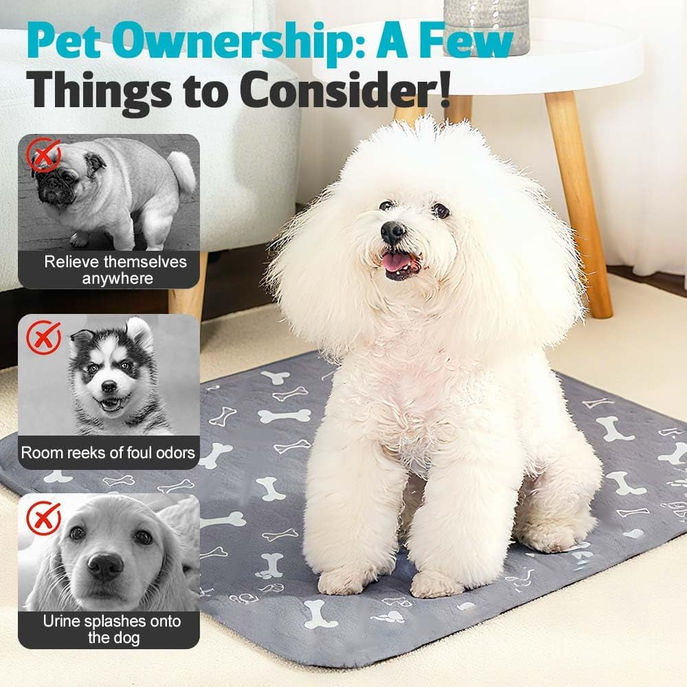 Puppy Pads for Dogs, 2026 New Washable Puppy Pads with Pheromones, Pee Pads for Dogs & Cats, Durable Leak-Proof & Anti-Slip Pet Training Pads for Home & Travel, Reusable (Grey, 27.6" x 31.5")