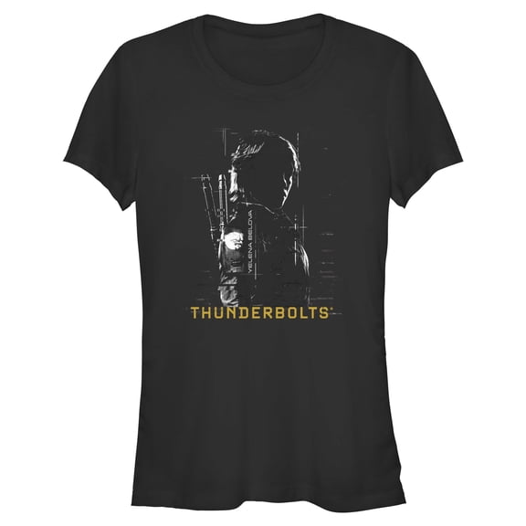 Juniors Marvel: Thunderbolts Yelena Silhouette T Shirt