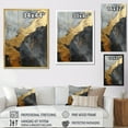 thumbnail image 4 of Designart "Minimalism Chrome Gold And Black Potteries I" Abstract Spirals Canvas Art Print, 4 of 7