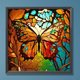 thumbnail image 3 of Kit de pintura por números sobre lienzo, arte al óleo artesanal, mariposa colorida, decoración del hogar, 40x40cm, 3 of 9