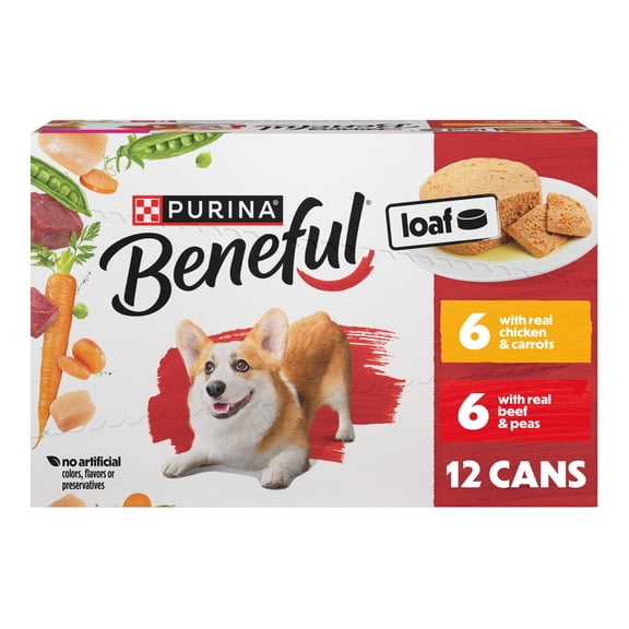 Purina Beneful With Chicken or Beef Wet Dog Food Variety Pack, 5.5 oz.