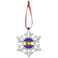 thumbnail image 2 of Colorado Flag Snowflake Metal Christmas Ornament, 2 of 4