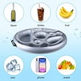 thumbnail image 4 of (Plata) Soporte inflable para bebidas, barra flotante, jugo, cerveza, bandeja para bebidas, ensalada de frutas, servidor de buffet, gran capacidad para piscina de verano al aire libre, playa, piscina,, 4 of 5