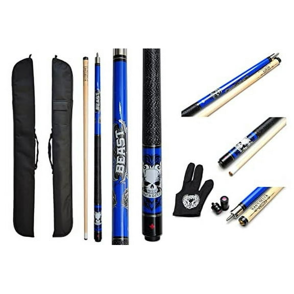 1x1 Hard Pool Cue Case Billiard Stick Carrying Pool Cue Case - 1B1S - Holds 1 Butt and 1 Shaft (Several Colors Available) (Kit-ON8(Cue Case))