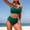 Dark Green, variant on Women's Triangle Bikini Set Sexy Halter String Two Piece Swimsuit Brazillian Bathing Suit Cheeky Cute Swimwear Blue for Size XXL